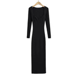 Women Dresses Autumn Sexy Stretch Slim Knit Dress