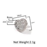 Earrings Zircon Hearts Earring St. Valentine's Spectrum