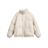 Unisex Coat Corduroy Stitching Lamb Wool