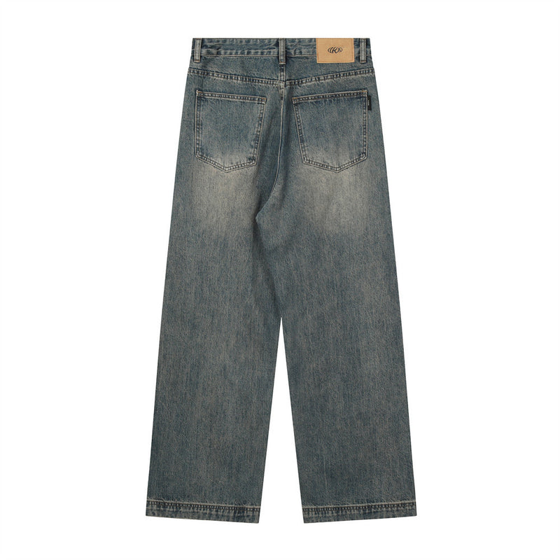 Men Jeans Loose Retro Old
