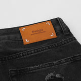 Men Jeans Embroidery Vintage Loose Pockets Worn