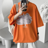 Men's T Shirt Summer Loose Bear Print