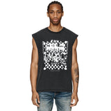 Purple Brand Distressed Tank T Shirts Distressed Sleeveless T-shirt Vest