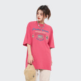 After Prom Shirt T-shirt Summer Fashion Brand Printed Loose Half Sleeve T-shirt round Neck Cotton Short Sleeve Men