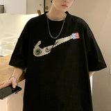 Men T Shirt Summer Versatile Loose Fit