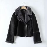 Women Cotton Coat Fleece-lined Thicken Casual Jacket