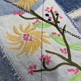 Kapital Jeans Pingtian Hehong Stitching Smiley Patch Ripped Embroidered Fashion Brand Denim Trousers