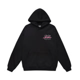Men Fleece Lined Hoodie Hooded Sweater Loose Men's Clothing Ins Letter Embroidered Printed Pullover