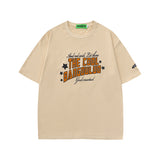Men T-Shirt Cross Retro Loose All-Match