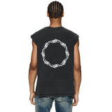 Purple Brand Distressed Tank T Shirts Distressed Sleeveless T-shirt Vest