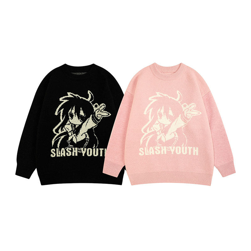 Women Sweater Couple Sweater Autumn and Winter Knitting Tops for Men and Women
