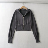 Women Hoodie Sexy Sports Jacket Running Fitness