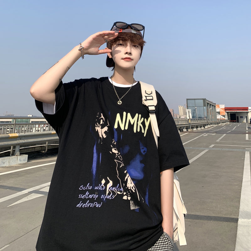 Men T Shirt Vintage Summer Oversize