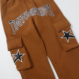 Cargo Pants Large Pocket Overalls Fleece Lined