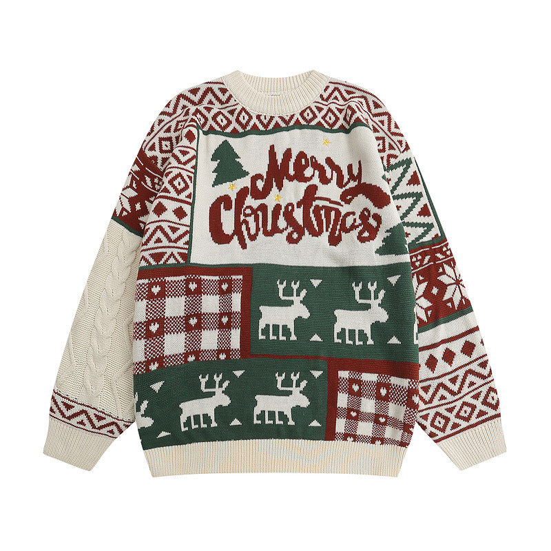 Women Sweater Christmas Knitted Coat Sweater