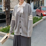 Women Knitted Cardigan Loose Knitted Cardigan Sweater
