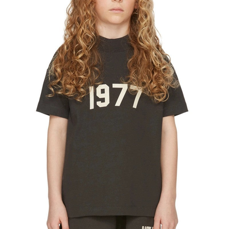 Fear of God Essentials Kids 1977 Shorts Children Loose-Fitting Pure Cotton Short Sleeves