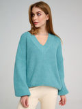Women Work Business Casual Sweaters V-neck Loose Sweater
