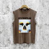 Purple Brand Distressed Tank T Shirts Distressed Sleeveless T-shirt Vest