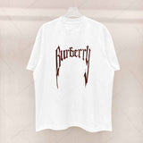 New Casual Street Letter Brand Printed Round Neck Men Oversize