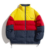 Unisex Coat Color Matching Double-Sided Wear Stand-up Collar Cotton-Padded Clothes