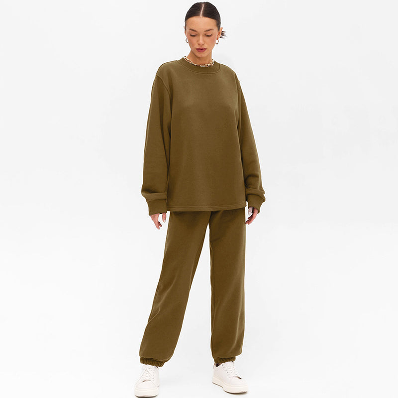 Women Co-Ords Knitted plus Fluff Sweater Leisure Sports