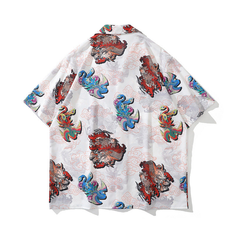 Short Sleeve Shirt Retro Loose All-Match Casual