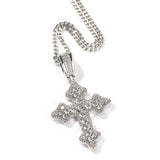 Jewelry Zircon Cross Pendant Necklace Vintage Hip Hop Necklace Crosses Spectrum Royalty
