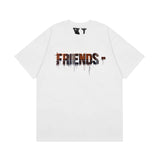 Vlone T Shirt Spring and Summer Plaid Big V Pattern
