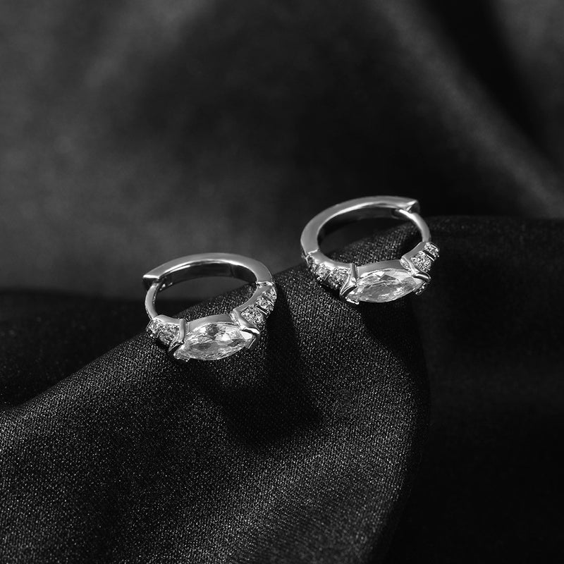 Earrings 925 Silver Zircon Earrings Spectrum rapper