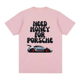 New Need Money Vintage Men T-shirt Letter Funny Fashion