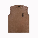 Purple Brand Distressed Tank T Shirts Distressed Sleeveless T-shirt Vest
