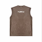 Purple Brand Distressed Tank T Shirts Distressed Sleeveless T-shirt Vest