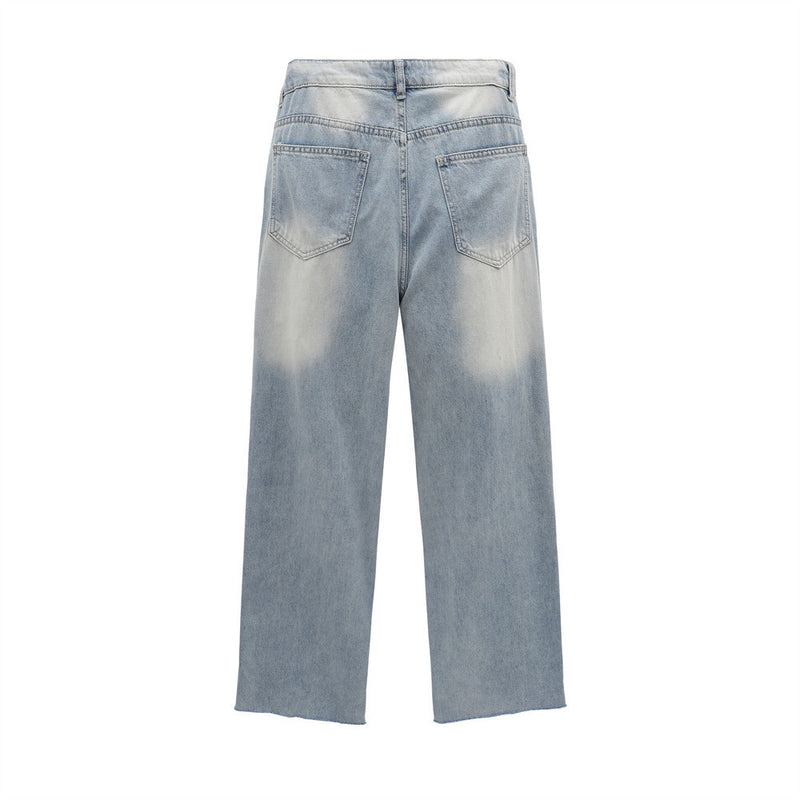 Men Jeans Ripped Hip Hop Loose Leisure