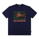 Men T-Shirt Cartoon Creative Printing Loose
