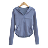 Women Hoodie Hot Girl Slim-Fit Cardigan Fishtail Two Pieces