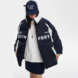 Unisex Coat Winter Warm Cotton-Padded Coat Thick Loose