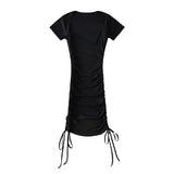 Women's Dresses Sexy Drawstring Ruffle Dress