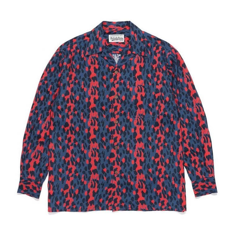 GUILTYPARTIES TIGER Shirts Casual leopard print long-sleeved shirt