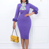 Women Dress Autumn Pencil Skirt Dress