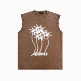 Purple Brand Distressed Tank T Shirts Distressed Sleeveless T-shirt Vest