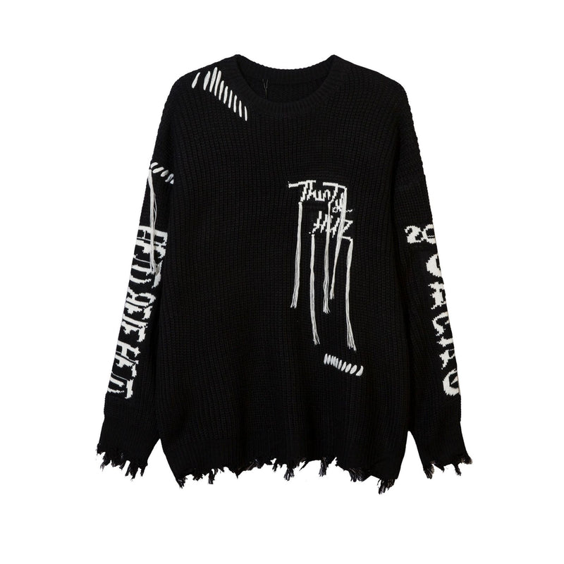 Women Sweater Loose Hole Couple Sweater