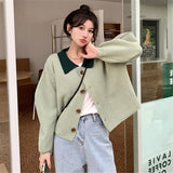 Women Knitted Cardigan Vintage Loose Soft Sweater