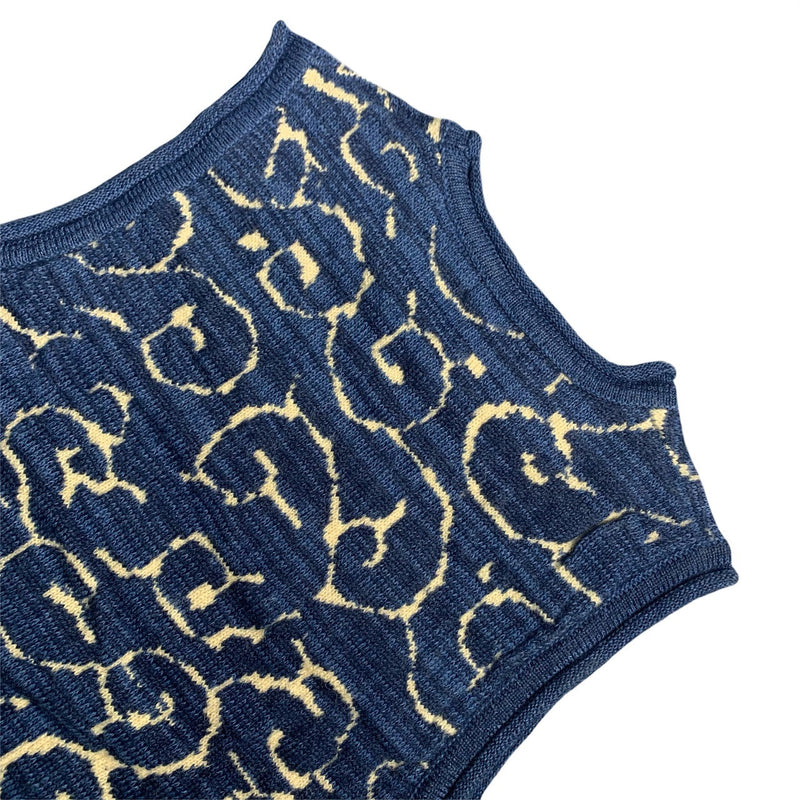 Kapital T Shirt Pingtian Hehong Vintage Sweater Outer Knitted Vest Tang Pattern Sleeveless