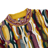 Kapital Sweater Vintage Pingtian and Macro Pattern round Neck Loose Pop Contrast Color Stereo Retro Sweater