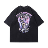 Men T-Shirt Vintage Cartoon Print Distressed