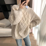 Women Pullover Sweater Thickened Thermal Knitting