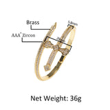 Bracelet Sword of Justice Bracelet Copper Zircon Full Diamond Trend Armament Jesus Pieces Spectrum