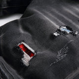 DSQ2 Short Jeans Ripped Patch Slim-fit Stretch Denim Shorts