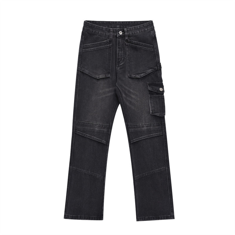 Men Jeans Personality Stitching Tooling